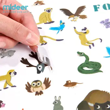 MiDeer nowe naklejki wielokrotnego użytku książka podkładka pod mysz kolekcja dla dzieci zabawki edukacyjne dla dzieci, puzzle prezent wymienne tła sceny