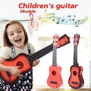 Mini Gitara Hawajska Symulacja Gitary Klasyczne Zabawki Dla Dzieci Słodki Szum Producent Kawaii Gitara Rozwój Zainteresowania Dziecięca Zabawka Prezent Na Boże Narodzenie-Jouët