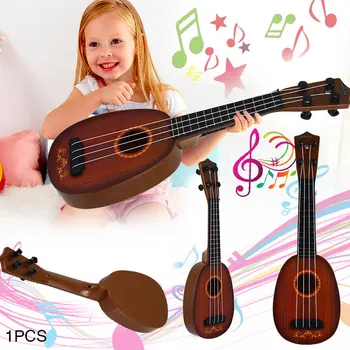 Mini Gitara Hawajska Symulacja Gitary Klasyczne Zabawki Dla Dzieci Słodki Szum Producent Kawaii Gitara Rozwój Zainteresowania Dziecięca Zabawka Prezent Na Boże Narodzenie-Jouët