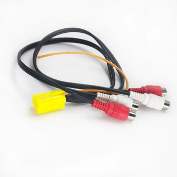 MINI ISO 6Pin Out 4 Chinch Kabel RCA kabel 4RCA linia do Peugeot Volkswagen Skoda Ford In VDO Becker