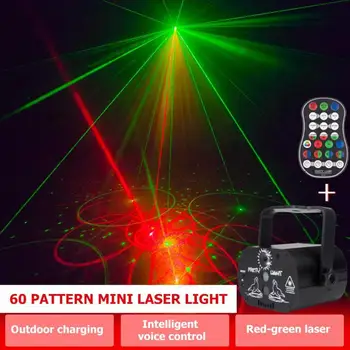 Mini led laser projektor światło przenośne 180 stopni ręczne obracanie USB akumulator Klubowa impreza DJ disco Sceniczny światło