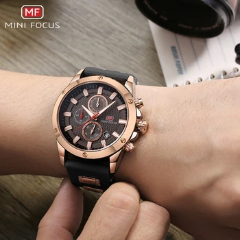 Mini ostrość męskie zegarek Kwarcowy zegarek mężczyźni wodoodporny zegarek silikonowy pasek wojskowe zegarki sportowe Relogio Masculino