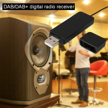 Mini radio samochodowe o odbiornik antena port USB multimedia elektroniczny Антишум DAB wielofunkcyjny cyfrowy o Broadcast Adapte