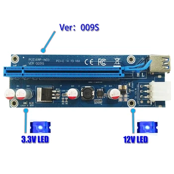 Mining Line Riser Card PCI-E 1X 4X 8X 16X Extender USB 3.0 kabel SATA Power Cable Kit for Bitcoin BTC Mining Cable Raiser Card