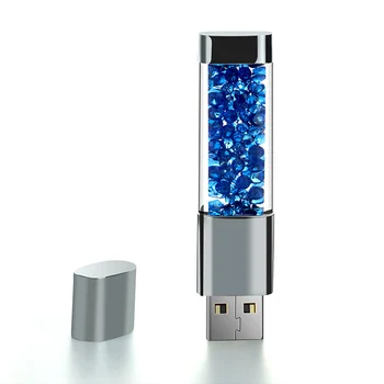 Moda Diamond Crystal Usb Flash Drive Metal Pen Drive Usb2.0 Flash Drive 4g 8g 16g 32gb Memory Stick U Disk Pendrive najlepszy prezent