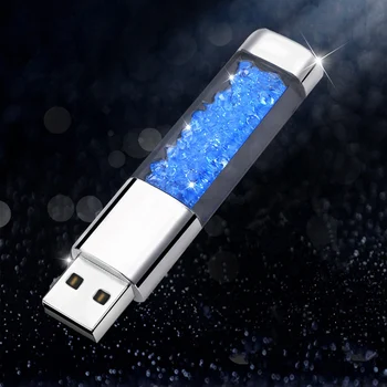 Moda Diamond Crystal Usb Flash Drive Metal Pen Drive Usb2.0 Flash Drive 4g 8g 16g 32gb Memory Stick U Disk Pendrive najlepszy prezent