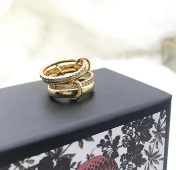 Moda kreatywne четырехслойный wielowarstwowa pierścień błyszczący Cyrkon elegancki ins modny, fajny pierścień akcesoria