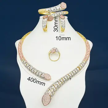 ModemAngel Luxury Brand Super AAA cyrkonia miedź kobiety ślub Naija ślubnej naszyjnik bransoletka kolczyki pierścień Dubai biżuteria