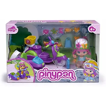 Moto, toys Pinypon, wózek i figurka, pin and pon toy, lalki dla dziewczynek, figurki akcji, wyjątkowy, przegubowy lalka, Pinypon