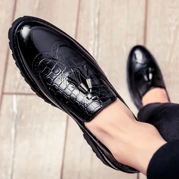 Męska Casual buty oddychające skórzane mokasyny biurowe buty dla mężczyzn jazdy mokasyny wygodne слипоны modne buty 4496