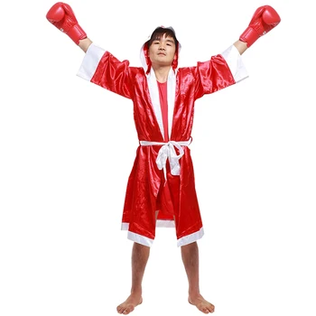 Męski szlafrok bokserski MMA boks Muay Thai mężczyźni pelerynę z kapturem z długim rękawem szlafrok kształtujący garnitur
