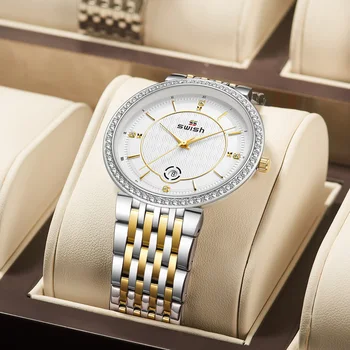 Męskie Stalowe zegarek-bransoletka bardzo drobne diamentowe zegarki dla mężczyzn twórcze sukienka zegarek kwarcowy zegarek wodoodporny moda Relogio Masculino