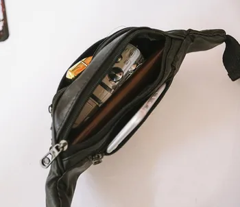 Męskie torby Boczne torby z naturalnej skóry męskie Drogowa нагрудная Crossbody bag torba na pas telefoniczne torby dla mężczyzn SH01