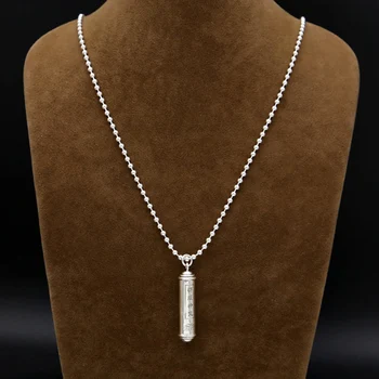 Mężczyzna Kobiet naszyjnik wisiorek prawdziwe srebro próby 925 Budda гаву skrzynia może zachować rzeczy mantra naszyjnik prezent biżuteria 2020 N9
