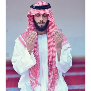 Mężczyzna Z Arabia Islamskiej Odzież Dubaj Muzułmańskie Akcesoria Stroik Tradycyjny Strój Turban Modlitwa Kapelusz, Chusta Szal Na Głowie Czapki