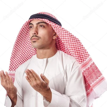 Mężczyzna Z Arabia Islamskiej Odzież Dubaj Muzułmańskie Akcesoria Stroik Tradycyjny Strój Turban Modlitwa Kapelusz, Chusta Szal Na Głowie Czapki