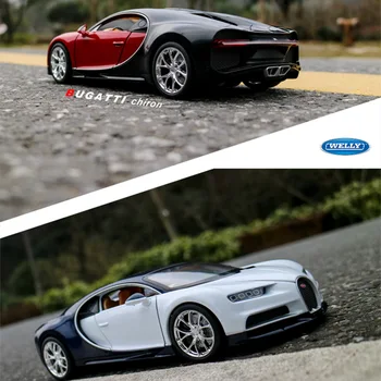 Naszytymi 1:24 Bugatti chiron car alloy car simulation model car decoration gift collection toy Die casting model boy toy