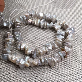 Naturalne słodkowodne perły linkę o nieregularnym kształcie izolacji wpływ luźne koraliki do tworzenia biżuterii DIY naszyjnik bransoletka akcesoria