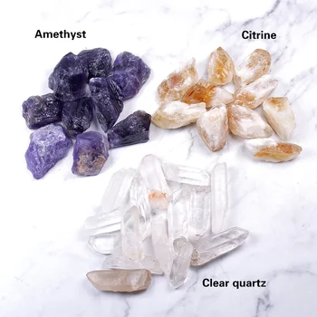 Naturalny Kryształ ametyst szorstka skała, kamień badania naukowe mineralny wzór przezroczysty kwarc punkt uzdrawiania wystrój reiki cytryn