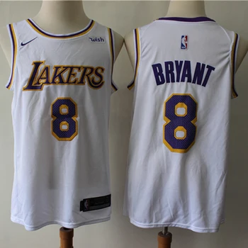 NBA Men ' s Los Angeles Lakers #8 Kobe Bryant Basketball Jersey pamiętne wydanie Swingman Jersey Mesh haft męskie koszulki