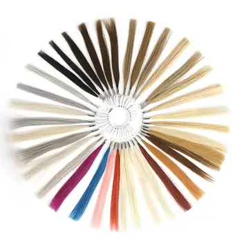 Neitsi Double Rysowane Remy Hair Color Rings/ Color Charts 37 Kolorów Dostępne Są Ludzkie Włosy Mogą Być Malowane Dla Próbki Wnętrza