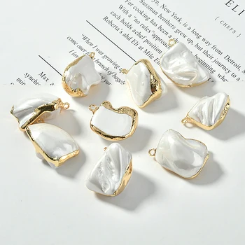 Nieregularne formy Vintage kolorowe perły akrylowe stop naszyjnik DIY kolczyki biżuteria akcesoria materiał naszyjnik charms 10 szt.