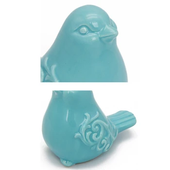 Nordic ceramika ptaki figurki ozdoby niebieski zielony biały ptak zwierzę model ogród miniatury biżuteria rękodzieło wystrój domu