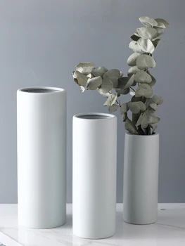 Nordic Vase Room Decoration Home Decor Ceramic White Flower Vases Minimalist Hogar Jarrones Decorativos Moderno wazon dekoracje wazony