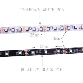 Nowa dostawa RGB LED Strip 3535 RGB Color Changeable DC12V Flexible LED Light tape 60LED/m 120LED/m 5m/lot.