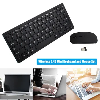 Nowa klawiatura bezprzewodowa mysz zestaw ultra-cienki 2.4 G do KOMPUTERA komputer stacjonarny laptop notebook DOM668