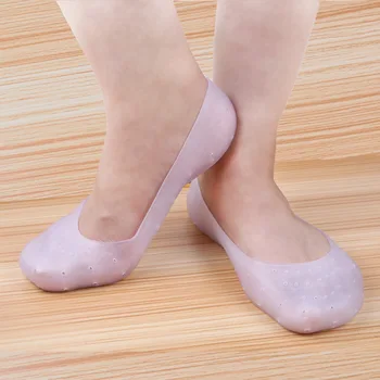 Nowe 1 para silikonowych Skarpetek подошвенное wybielanie krem naprawa odciski stóp i pęknięć złagodzić ból w nogach pielęgnacja stóp