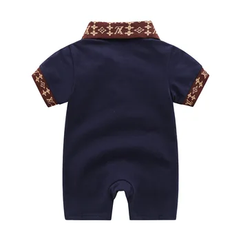 Nowe lato 2020 moda odzież Dziecięca bawełna z krótkim rękawem, ropa para bebes noworodek chłopiec dziewczynka kombinezon