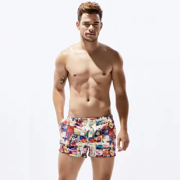 Nowe SEOBEAN męskie spodenki plażowe Szorty z nadrukiem szybkoschnące męskie modne kolorowe szorty S/M/L/XL