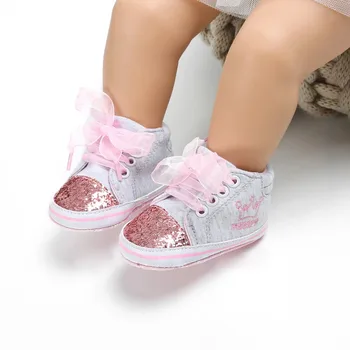 Noworodek buty dla dziewczyn wyszywany kwiat łóżeczko dziecięce obuwie pierwszy chodziki dziecięce dziewczynki bawełna miękka podeszwa antypoślizgowa Prewalkers nowy
