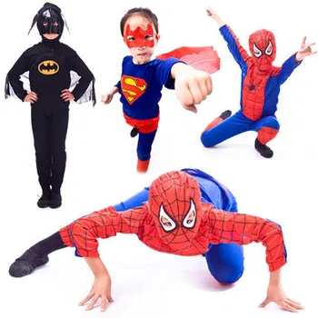 Nowy 2021 Halloween Performance Apparel odzież Dziecięca Man Super Costume for Kids Party Dress Halloween Dresses Cosplay Bat