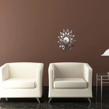 Nowy adesivo de parede naklejki nowoczesny design akrylowe duże powierzchnie lustrzane naklejki ścienne dekoracje w domu