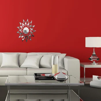 Nowy adesivo de parede naklejki nowoczesny design akrylowe duże powierzchnie lustrzane naklejki ścienne dekoracje w domu