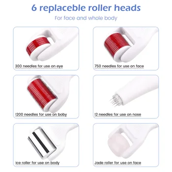 Nowy Derma Roller Micro Needle Roller Kit 8 In 1 Microneedling Roller for Eye Face Body Skin Beauty Dermaroller Rejuvenation