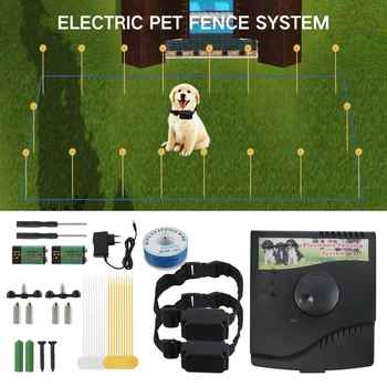 Nowy elektryczny płot psy wodoodporna obroża do tresury psów dźwięk zszokowany obroża elektroniczna system odstraszania ogrodzenia domowe dla 1/2/3 psy