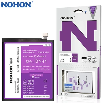 Nowy oryginalny NOHON BN41 dla Xiaomi Redmi Note 4 MTK X20/ Note 4X Pro 4G 4100mAh wymiana baterii telefonu komórkowego dostępne darmowe narzędzia