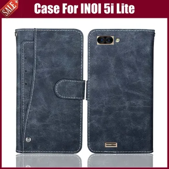 Nowy Projekt! INOI 5i Lite Case luksusowy portfel vintage odwróć skórzany pokrowiec Etui do telefonu INOI 5i Lite z gniazd kart