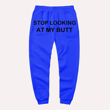 Nowy styl spodnie damskie listy przestać się gapić na mój tyłek odkryty spodnie Damskie Biegacz hip-hop Wysokiej talii Spodnie treningowe spodnie treningowe