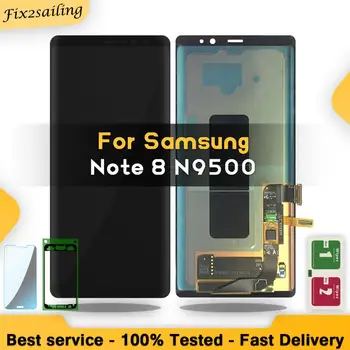 Nowy super AMOLED wyświetlacz LCD Note 8 N9500 N9500F N900D N900D wyświetlacz sprawdzone roboczy ekran dotykowy Samsung Galaxy Note8