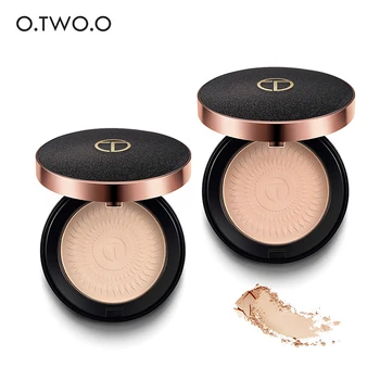 O. TWO.O Powder Makeup 2Colors Natural Smooth Foundation Oil Control Brighten Matte Concealer Pressed Powder with Puff Cosmetics