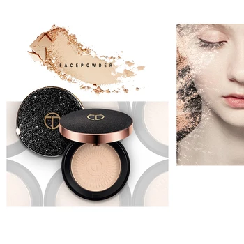O. TWO.O Powder Makeup 2Colors Natural Smooth Foundation Oil Control Brighten Matte Concealer Pressed Powder with Puff Cosmetics