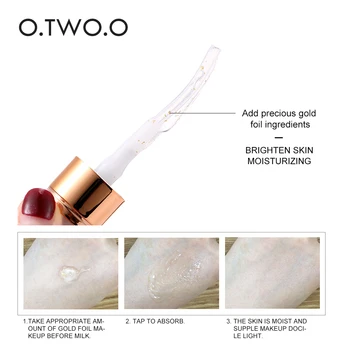O. TWO.O Professional 24k Rose Gold Elixir Makeup Primer, przeciwzmarszczkowy, nawilżający krem do pielęgnacji twarzy olejek 18 ml podkład do makijażu płyn