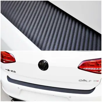 Ochrona tylnego zderzaka naklejki z włókna węglowego do Volkswagen VW Golf MK7 / MK 7 GTI car styling car sticker