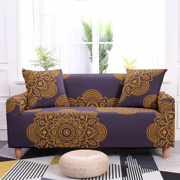 Odcinek pokrowce segmentowe elastyczny Mandala sofa etui do salonu fotel pokrowiec 1/2/3/4 fotel sofa etui wystrój domu