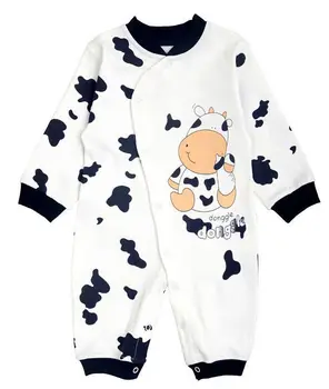 Odzież dziecięca córeczka chłopiec kombinezon Wiosna z długim rękawem krowy ładny garnitur niemowlę dziewczynka chłopcy kombinezon odzież 0-24 m prezent