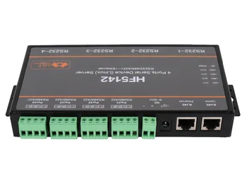 Oficjalna przemysłowy HF5142B 4 porty RJ45, RS232/485/422 Serial To Ethernet Free RTOS Serial Server Device Converter
